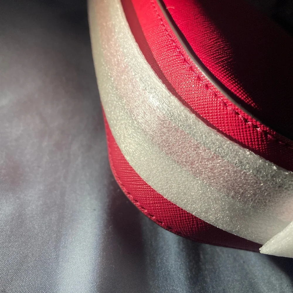 Michael Kors Dark Raspberry Jet Set Leather Crossbody Bag - Picture 7 of 10